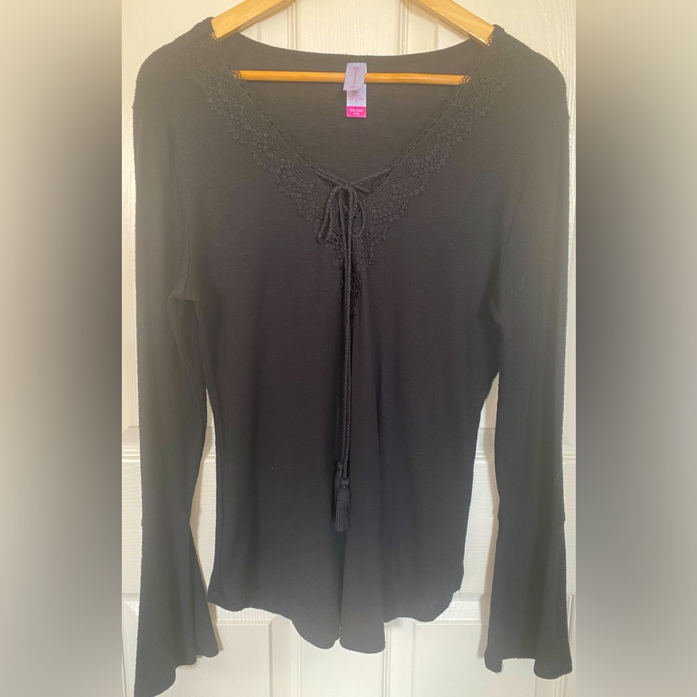 Blouse Top - Lace Up Front